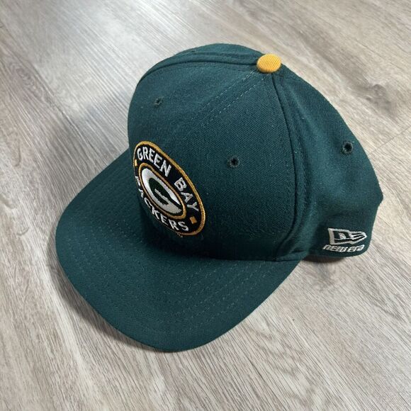Vintage New Era Green Bay Packers Hat Snapback NFL Football Green Wool Blend Cap - Picture 8 of 9